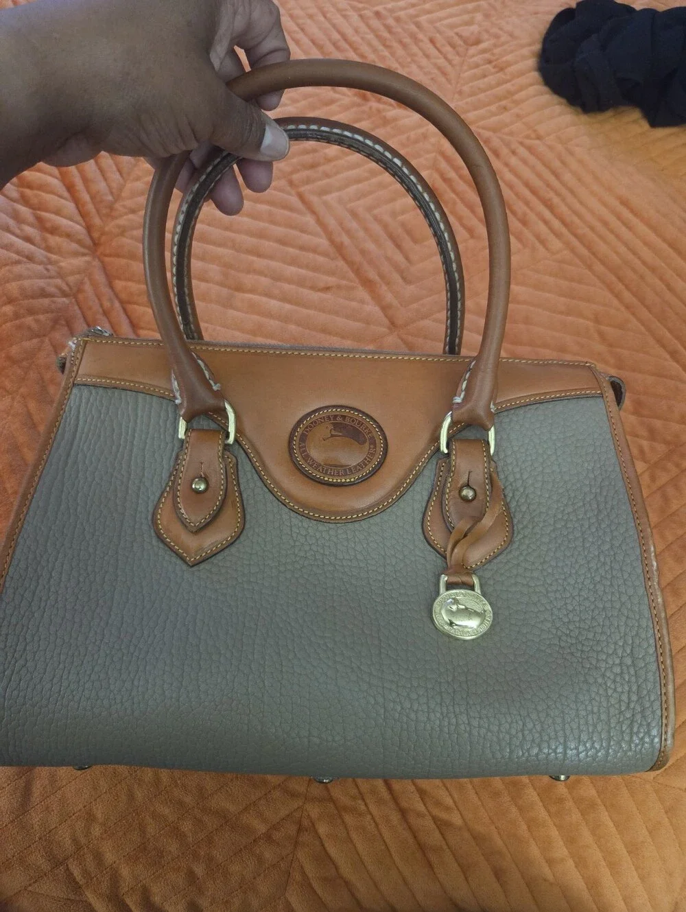 Vintage 1990s Dooney & Bourke AWL Leather Satchel